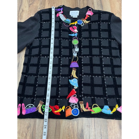 Just B Embellished Cardigan M | 43% Rayon | Novelty Shoes & Bags Sweater‎ - Picture 4 of 6